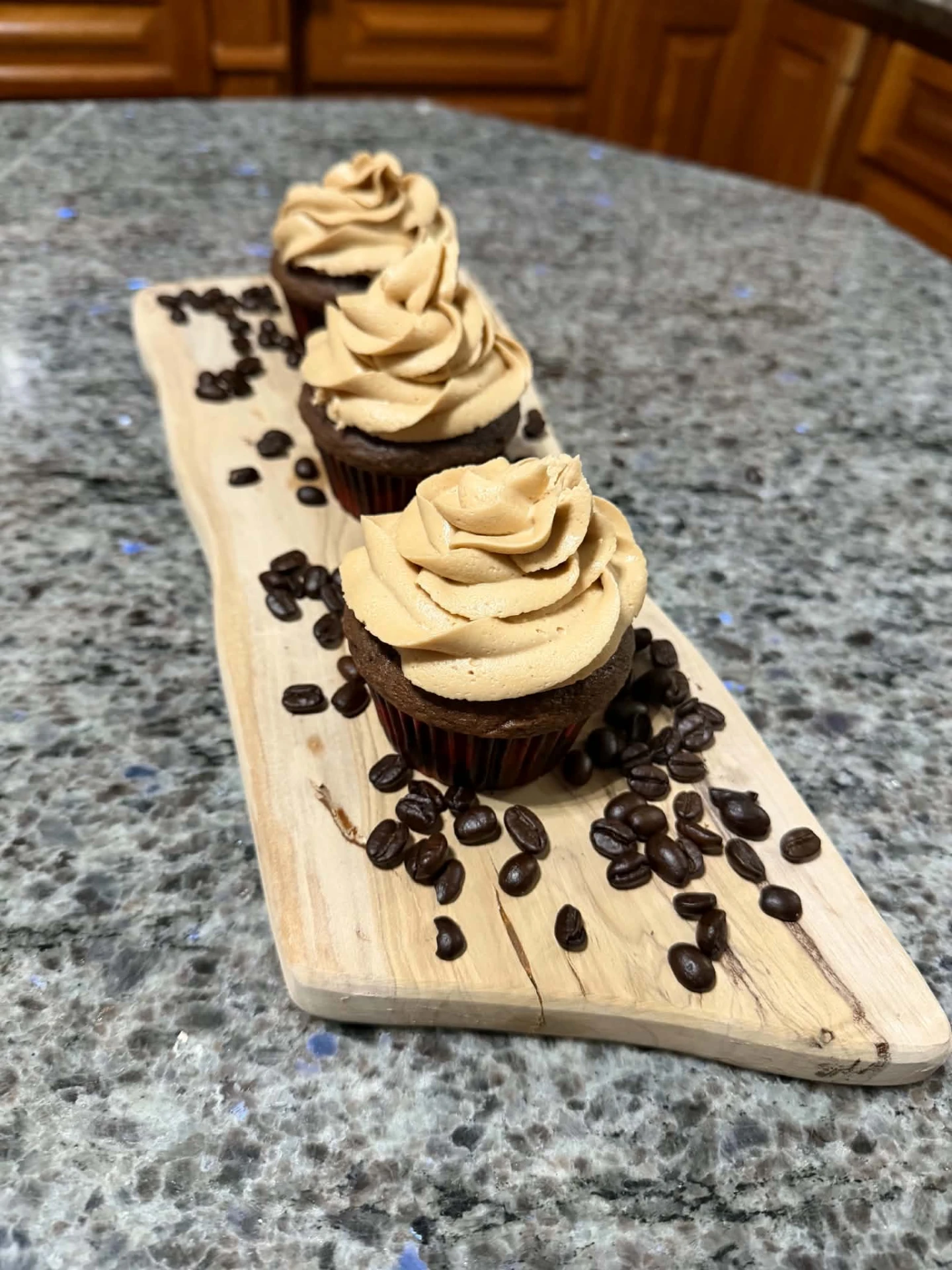 Chocolate cupcakes with espresso buttercream